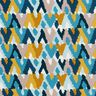 Baumwollstoff Cretonne Ethno-Druck – brilliantblau/senf,  thumbnail number 1