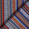 Dekostoff Jacquard abstrakte Streifen – marineblau/karminrot,  thumbnail number 4