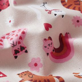 Beschichtete Baumwolle verspielte Kätzchen – rosé, 