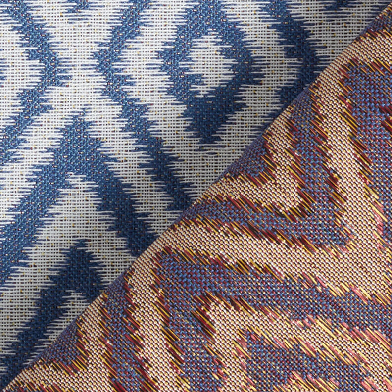 Outdoorstoff Jacquard Ethno – blau,  image number 4