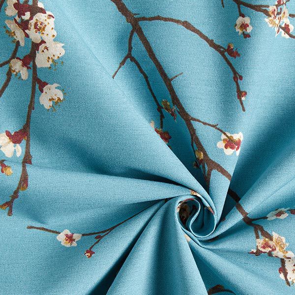 Dekostoff Ottoman Frühling – blau | Reststück 100cm