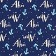 Baumwolljersey Ahoi – marineblau/hellbeige,  thumbnail number 1