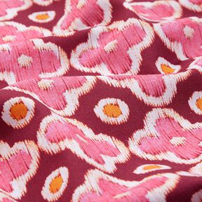 Dekostoff Canvas Stickerei-Look – bordeauxrot/pink, 