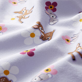 Baumwolljersey Rehkitz und Hase – pastellflieder, 