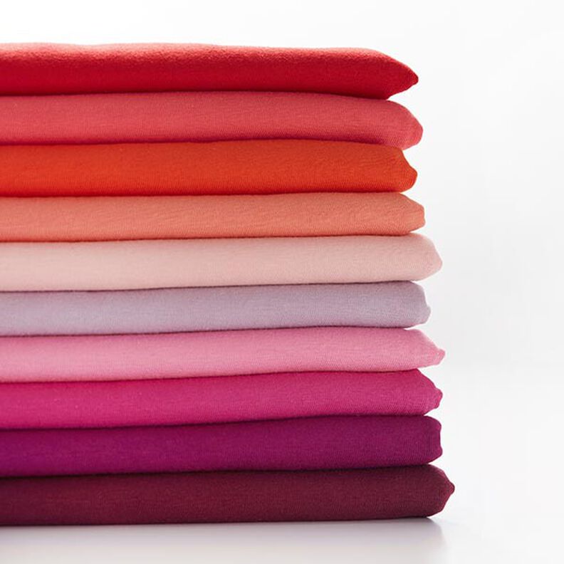 Baumwolljersey Medium Uni – bordeauxrot,  image number 4