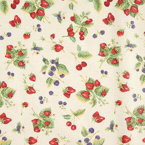 Beschichtete Baumwolle Beeren – creme, 
