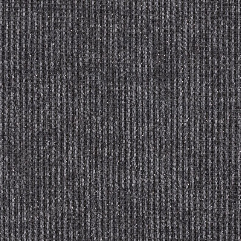Glitzer-Chenille – schiefergrau/silber metallic | Reststück 80cm,  image number 1
