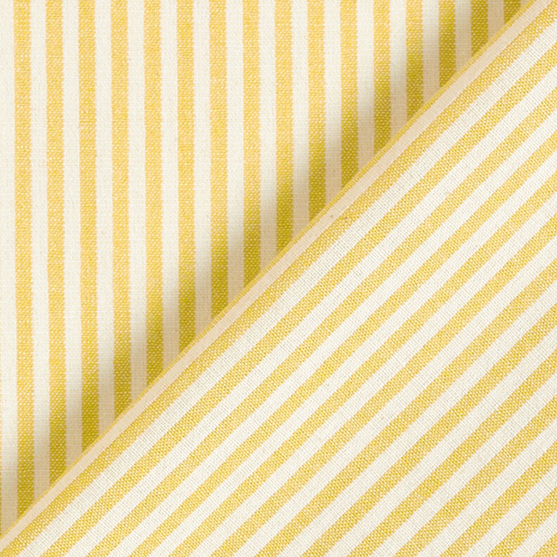 Baumwoll-Viskose-Mix Streifen – currygelb/wollweiss,  image number 4