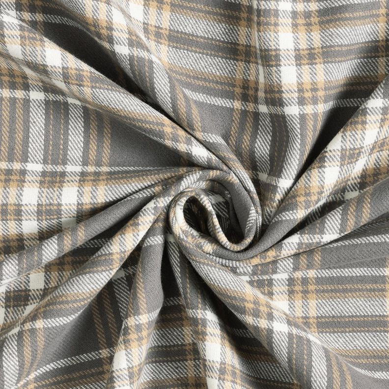 Baumwollflanell Karo – grau/weiss, image number 3