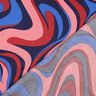 Baumwollsatin Retro-Wellen | Poppy Fabrics – marineblau/pink,  thumbnail number 4