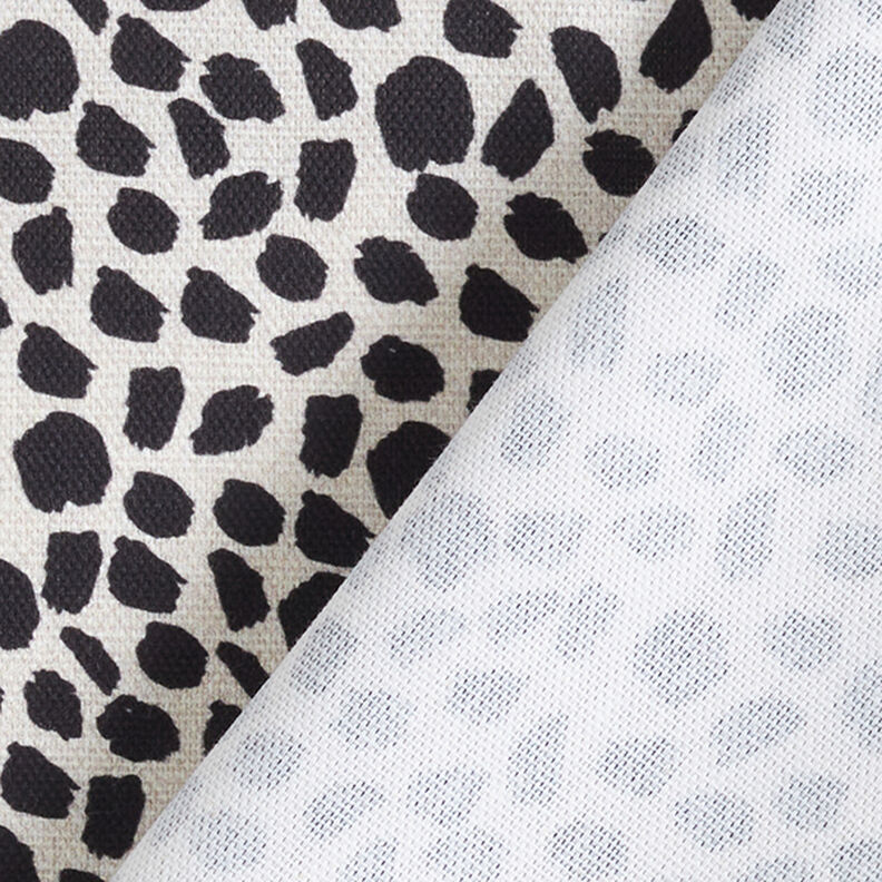 Dekostoff Halbpanama Leoprint – schwarz/natur,  image number 4