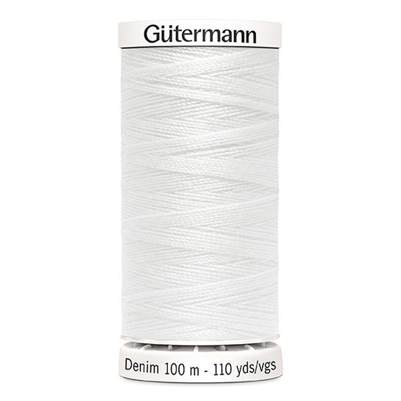 Jeansgarn [1016] | 100 m | Gütermann – weiss,  image number 1