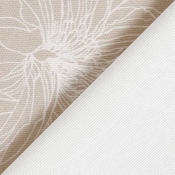 Outdoorstoff Canvas filigrane Blätter – beige, image number 4