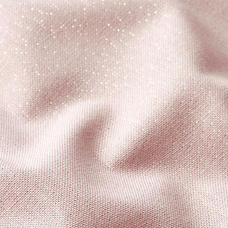 Dekostoff Halbpanama Lurex – rosa, image number 2