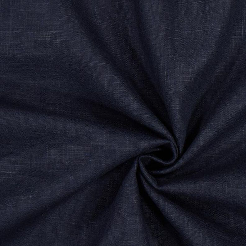 Leinenstoff Ramie-Mix medium – schwarzblau,  image number 1