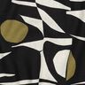 Viskose-Leinen-Mix geometrisches Muster – schwarz/oliv,  thumbnail number 2