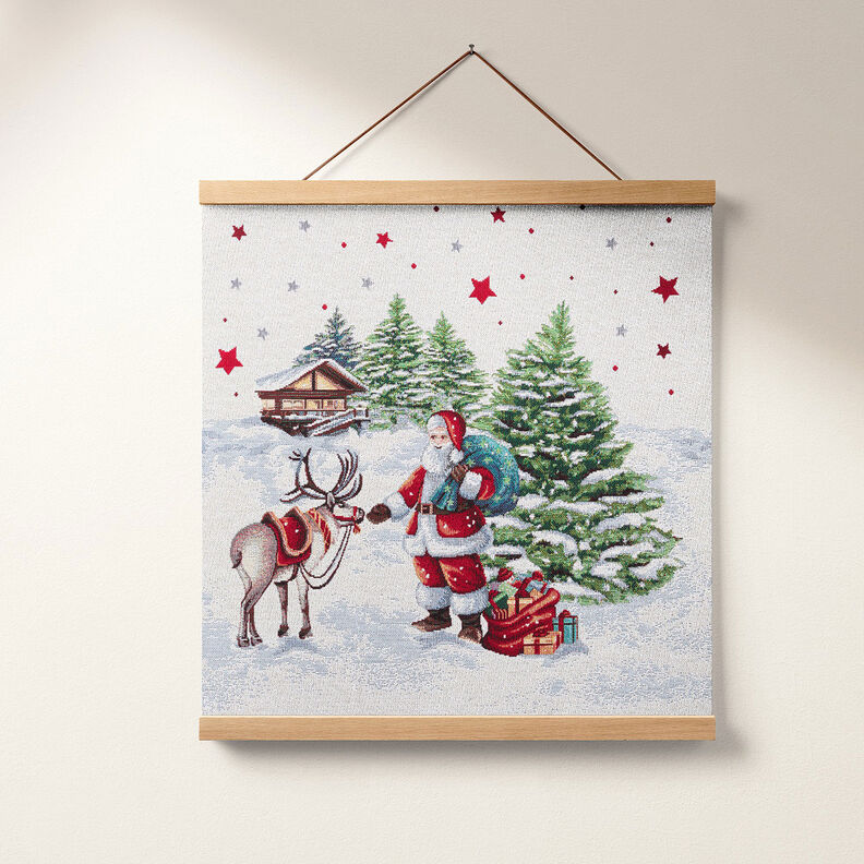 Dekopanel Gobelin Weihnachtsmann Lurex – wollweiss,  image number 6