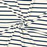 Frotteejersey Streifen – elfenbein/nachtblau,  thumbnail number 3
