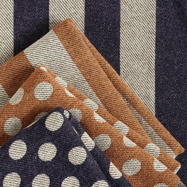 Strickjacquard breite Längsstreifen – currygelb/weiss, image number 5