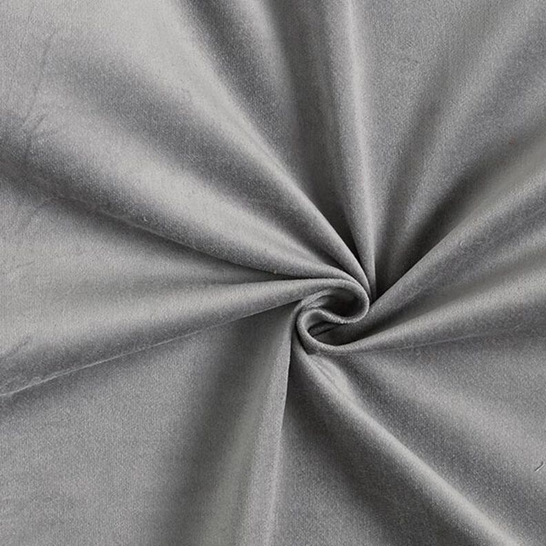 Stretch-Samt Feincord Uni – grau,  image number 1