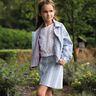 Denim Baumwoll-Mix Streifen | Poppy Fabrics – jeansblau/wollweiss,  thumbnail number 5