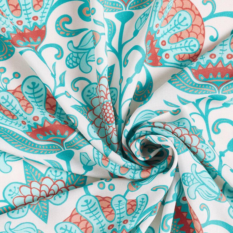Viskose Voile Ibiza Blumen – hellbeige,  image number 3