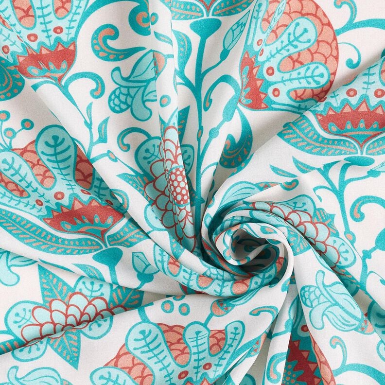 Viskose Voile Ibiza Blumen – hellbeige, image number 3