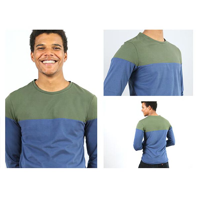 HERR LEVI Langarmshirt mit Colourblocking | Studio Schnittreif | S-XXL,  image number 2