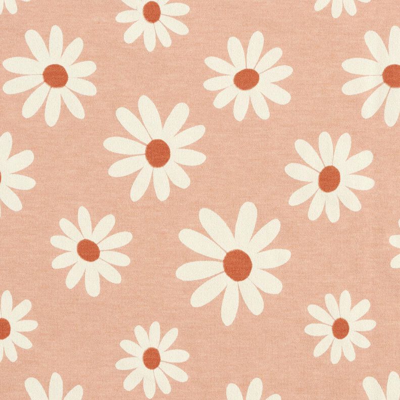 Baumwoll-Mix Jersey Blümchen – hellaltrosa, image number 1