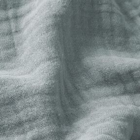 Dreilagiger Baumwoll-Musselin Uni – elefantengrau, 