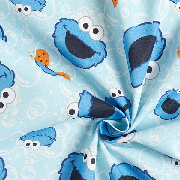 Dekostoff Cretonne Krümelmonster | CPLG – babyblau/königsblau, image number 3