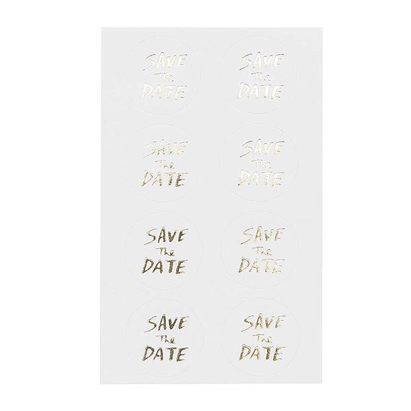 Sticker Save The Date| Rico Design – weiss/gold,  image number 3