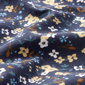 Baumwolljersey Millefleurs – nachtblau, 