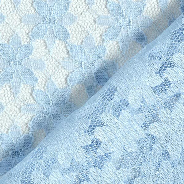 Spitze Blümchen – hellblau | Reststück 100cm