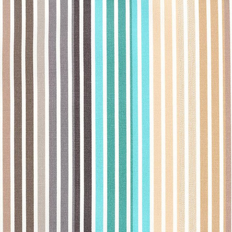 Outdoorstoff Canvas Streifen Farbverlauf – türkis/grau,  image number 1