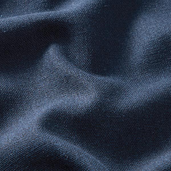 Viskose-Leinen-Mix Uni – marineblau | Reststück 50cm