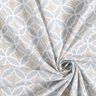 Baumwollstoff Popeline florale Kreise – weiss/grün,  thumbnail number 3