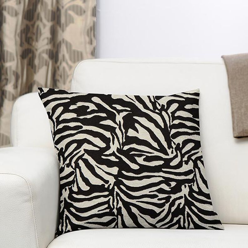 Jacquard Gobelin zebra – schwarz/weiss,  image number 5