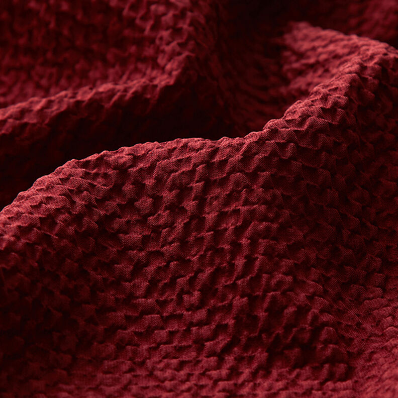 Leichter Cloque Uni – bordeauxrot,  image number 2