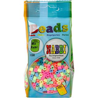 Nabbi Bügelperlen, medium [1100Stk.], Pastellfarben, 