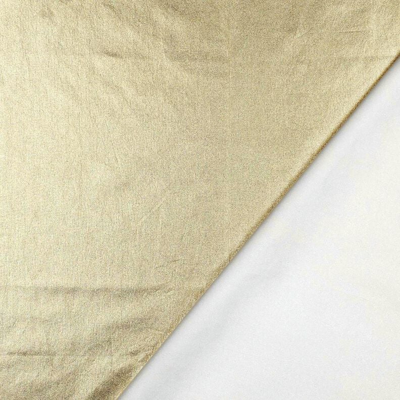 Baumwollpopeline folienveredelt Uni – gold metallic, image number 3