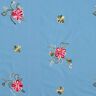 Baumwollpopeline Stickerei Blumensträuße – brilliantblau/beere,  thumbnail number 1