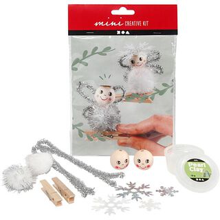 Mini Kreativ-Set Engel aus Holzklammern [ 2 Stück ], 