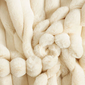 Polsterstoff Kuschelrippe – wollweiss, 