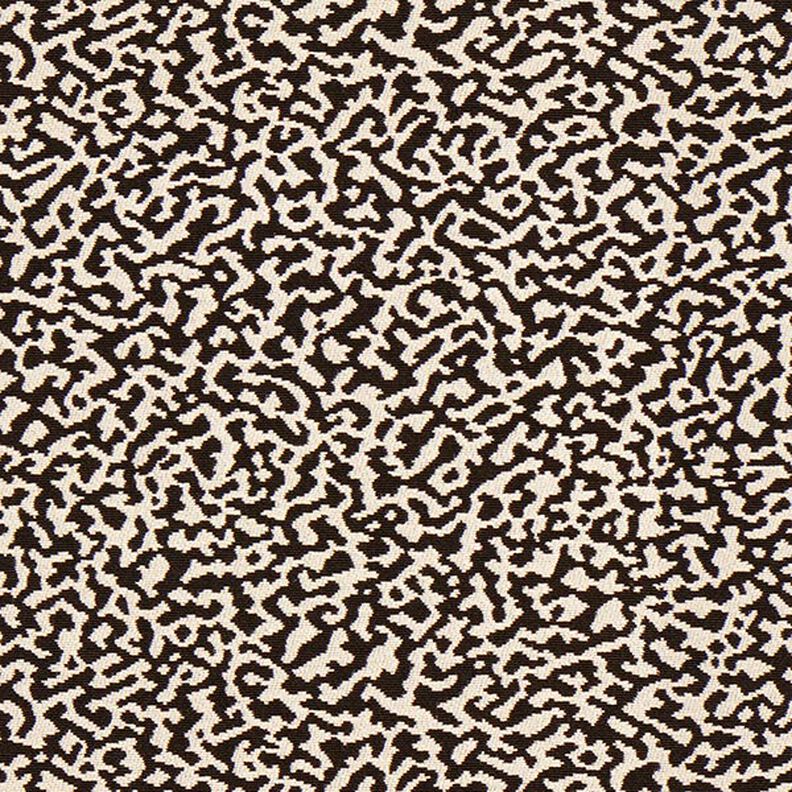 Möbelstoff Jacquard abstraktes Leomuster groß – schwarz/sand,  image number 1