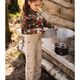 Babycord verstreute Blümchen | by Poppy – sand,  thumbnail number 5