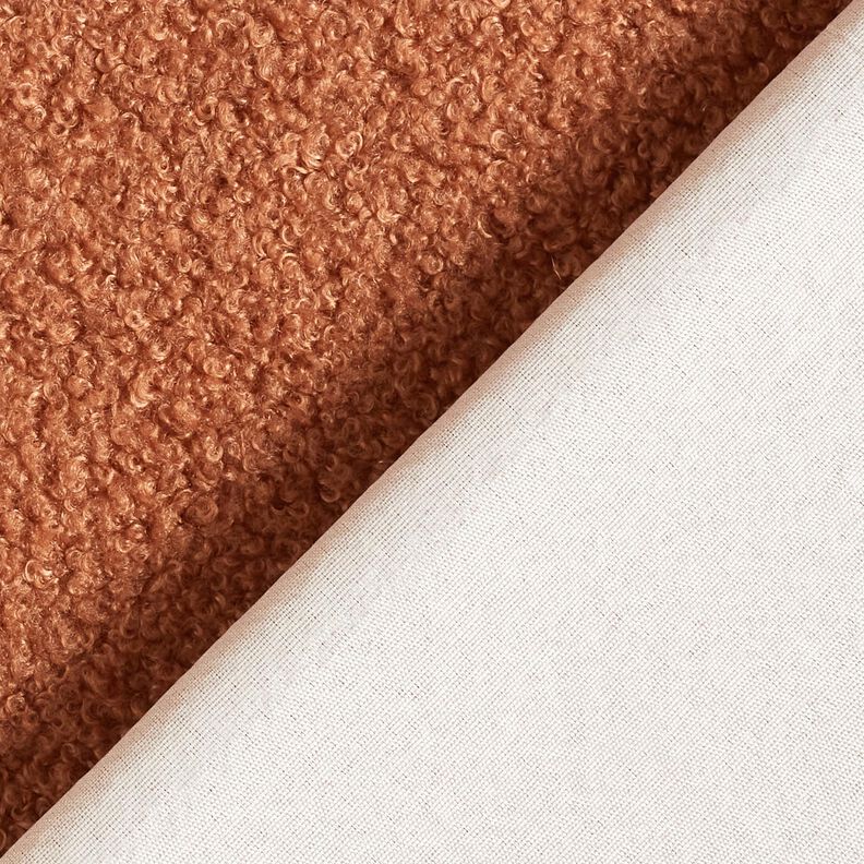 Polsterstoff Teddy weich – terracotta,  image number 3
