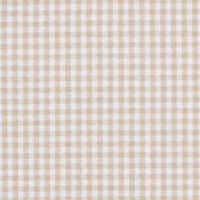 Seersucker kleines Karo, beige &ndash; anemone/weiss, 