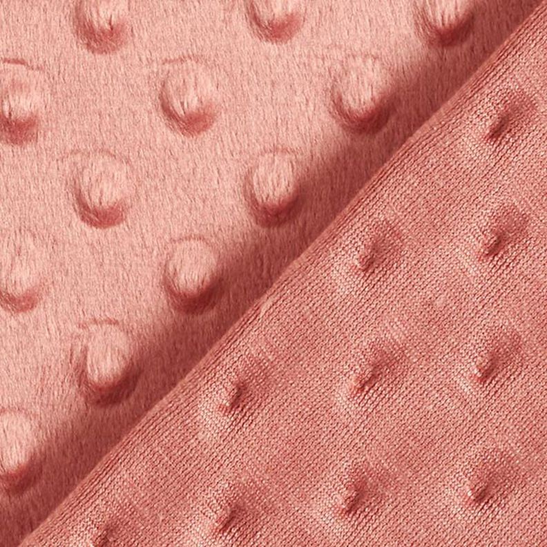 Kuschelfleece geprägte Punkte – altrosa | Reststück 40cm,  image number 4