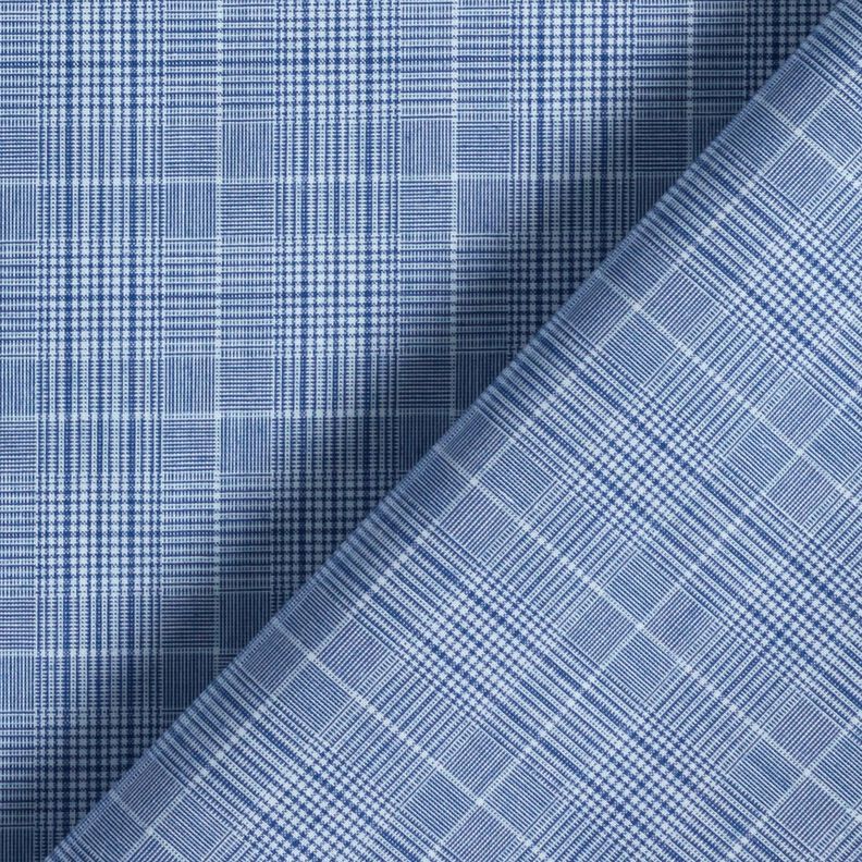 Hemdenstoff feine Karos – weiss/jeansblau, image number 4